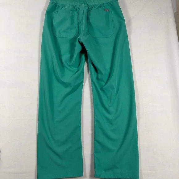 Figs Technical Collection Livingston Scrub Set V-Neck Top Pants S Teal Green